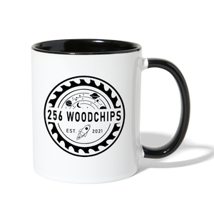256 Woodchips Contrast Coffee Mug - white/black