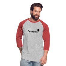 Load image into Gallery viewer, D.W. Workshop 3/4 Sleeve Raglan T-Shirt - heather gray/red
