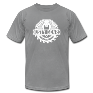 Dusty Beard Woodcrafts / Building Community T-Shirt - slate