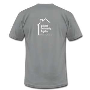 Dusty Beard Woodcrafts / Building Community T-Shirt - slate