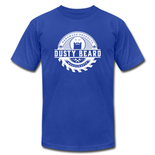 Load image into Gallery viewer, Dusty Beard Woodcrafts / Building Community T-Shirt - royal blue
