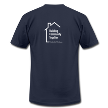 Load image into Gallery viewer, Dusty Beard Woodcrafts / Building Community T-Shirt - navy
