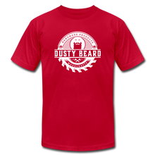 Load image into Gallery viewer, Dusty Beard Woodcrafts / Building Community T-Shirt - red
