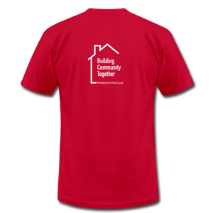 Dusty Beard Woodcrafts / Building Community T-Shirt - red