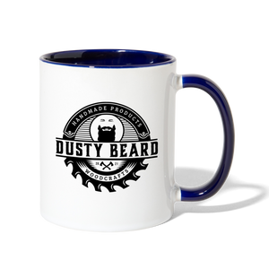 Dusty Beard Woodworks Contrast Coffee Mug - white/cobalt blue