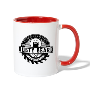 Dusty Beard Woodworks Contrast Coffee Mug - white/red