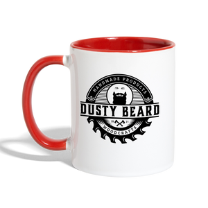 Dusty Beard Woodworks Contrast Coffee Mug - white/red