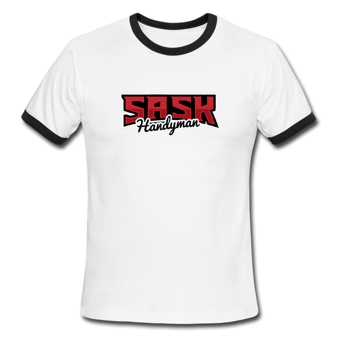 Sask Handyman Ringer T-Shirt - white/black