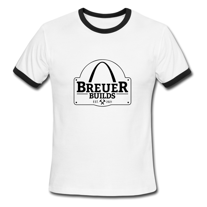 Breuer Builds Ringer T-Shirt - white/black