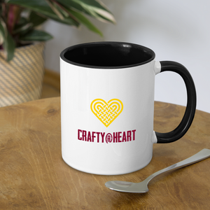 Crafty at Heart Contrast Coffee Mug - white/black