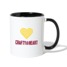 Load image into Gallery viewer, Crafty at Heart Contrast Coffee Mug - white/black
