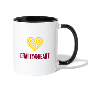 Crafty at Heart Contrast Coffee Mug - white/black