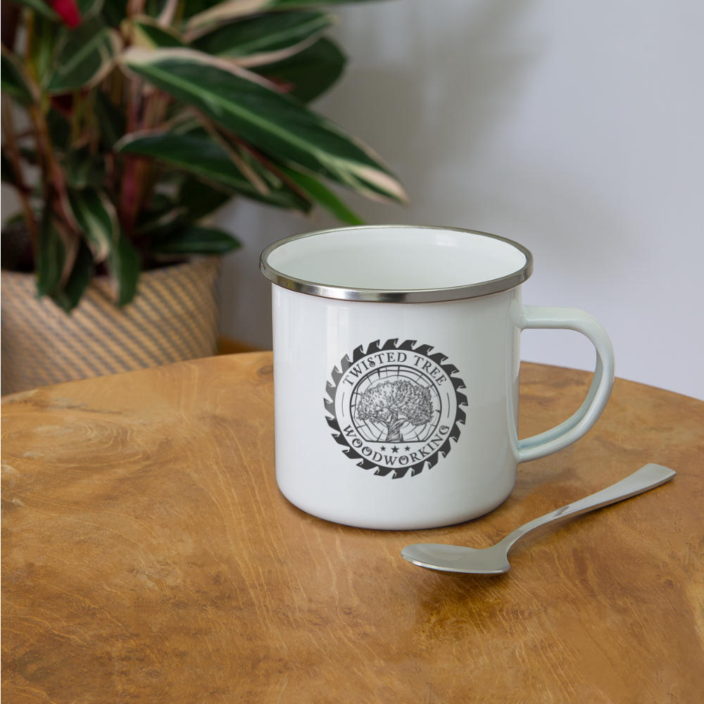 Twisted Tree Woodworking Camper Mug - white