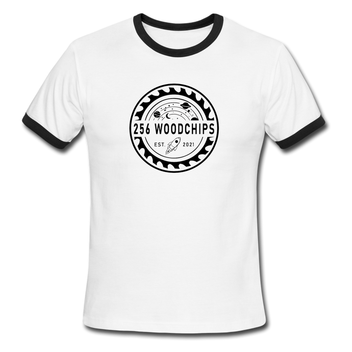 256 Woodchips Ringer T-Shirt - white/black