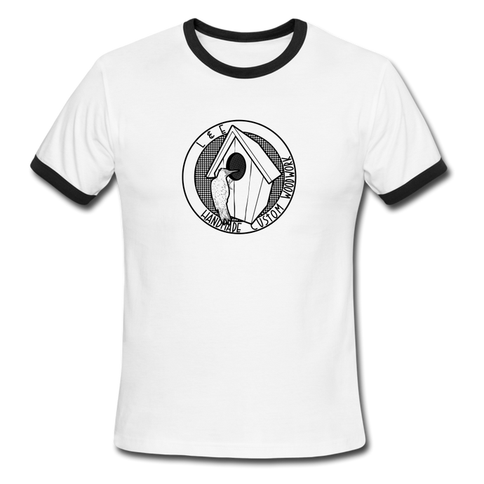 L & E Custom Woodwork Ringer T-Shirt - white/black