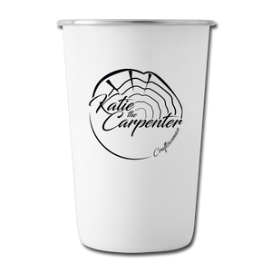 Katie the Carpenter Stainless Steel Pint Cup - white
