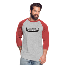 Load image into Gallery viewer, Dusty Day / Community 3/4 Sleeve Raglan T-Shirt - heather gray/red
