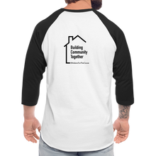 Load image into Gallery viewer, Dusty Day / Community 3/4 Sleeve Raglan T-Shirt - white/black
