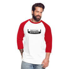Load image into Gallery viewer, Dusty Day / Community 3/4 Sleeve Raglan T-Shirt - white/red

