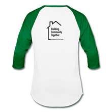Load image into Gallery viewer, Dusty Day / Community 3/4 Sleeve Raglan T-Shirt - white/kelly green
