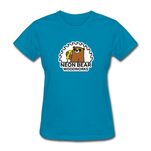 Load image into Gallery viewer, Neon Bear Woodworks Women&#39;s T-Shirt - turquoise

