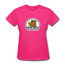 Load image into Gallery viewer, Neon Bear Woodworks Women&#39;s T-Shirt - fuchsia
