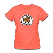 Load image into Gallery viewer, Neon Bear Woodworks Women&#39;s T-Shirt - heather coral
