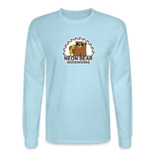 Load image into Gallery viewer, Neon Bear Woodworks Long Sleeve T-Shirt - powder blue
