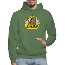 Load image into Gallery viewer, Neon Bear Woodworks Hoodie - military green
