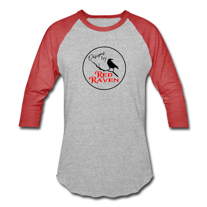 Red Raven Baseball T-Shirt - heather gray/red
