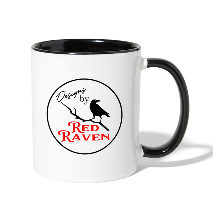 Red Raven Coffee Mug - white/black