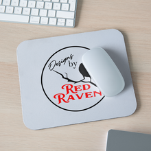 Load image into Gallery viewer, Red Raven Mouse pad Horizontal - white
