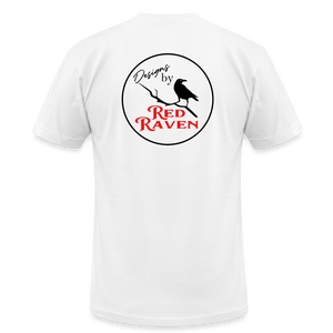 Red Raven Premium T-Shirt front and back logo - white