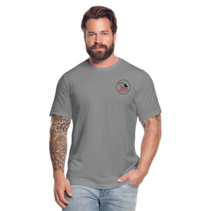 Red Raven Premium T-Shirt front and back logo - slate