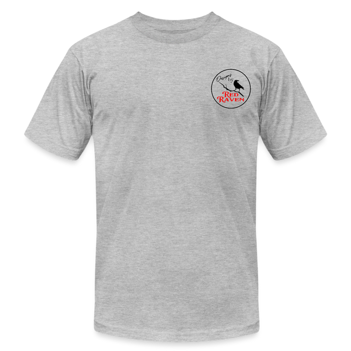 Red Raven Premium T-Shirt front and back logo - heather gray
