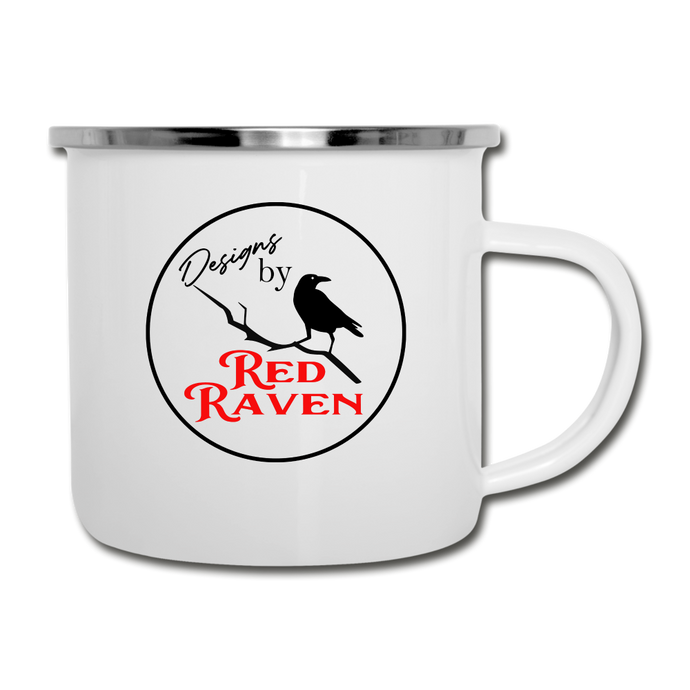 Red Raven Camper Mug - white