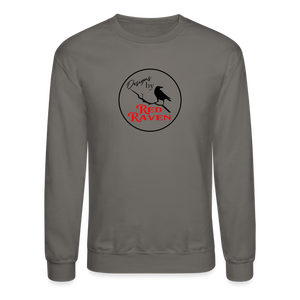 Red Raven Crewneck Sweatshirt - asphalt gray