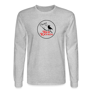 Red Raven Long Sleeve T-Shirt - heather gray