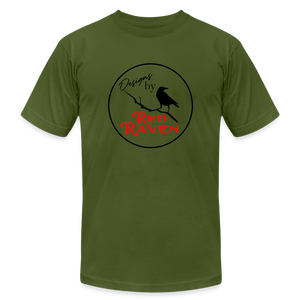 Red Raven Premium T-Shirt front logo - olive