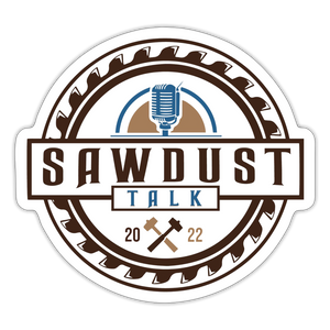 Sawdust Talk Sticker - white matte