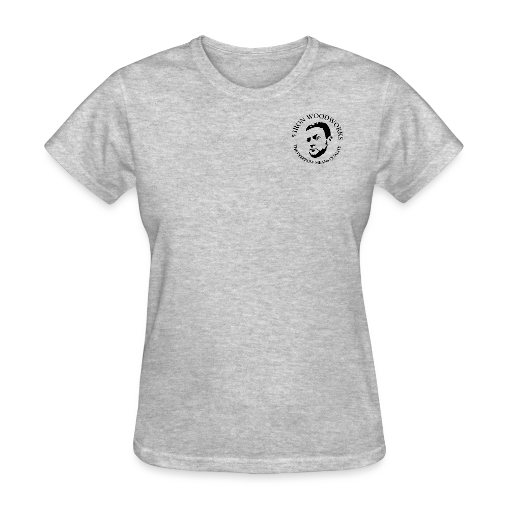 5 Iron Woodworks Women's T-Shirt - heather gray