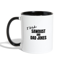 Load image into Gallery viewer, Dad Jokes Contrast Coffee Mug - white/black
