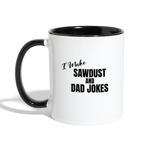 Dad Jokes Contrast Coffee Mug - white/black