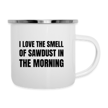 Load image into Gallery viewer, Smell of Sawdust Camper Mug - white

