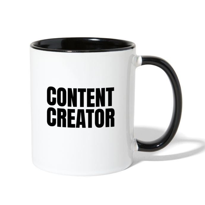 Content Creator Contrast Coffee Mug - white/black