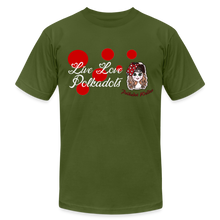 Load image into Gallery viewer, Polkadot Welder Live Love Polkadots T-shirt - olive
