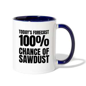 Forecast Sawdust Contrast Coffee Mug - white/cobalt blue