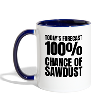 Load image into Gallery viewer, Forecast Sawdust Contrast Coffee Mug - white/cobalt blue
