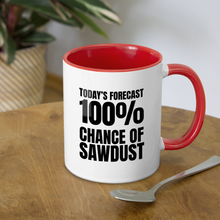 Load image into Gallery viewer, Forecast Sawdust Contrast Coffee Mug - white/red
