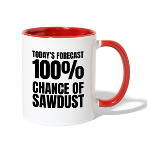 Forecast Sawdust Contrast Coffee Mug - white/red
